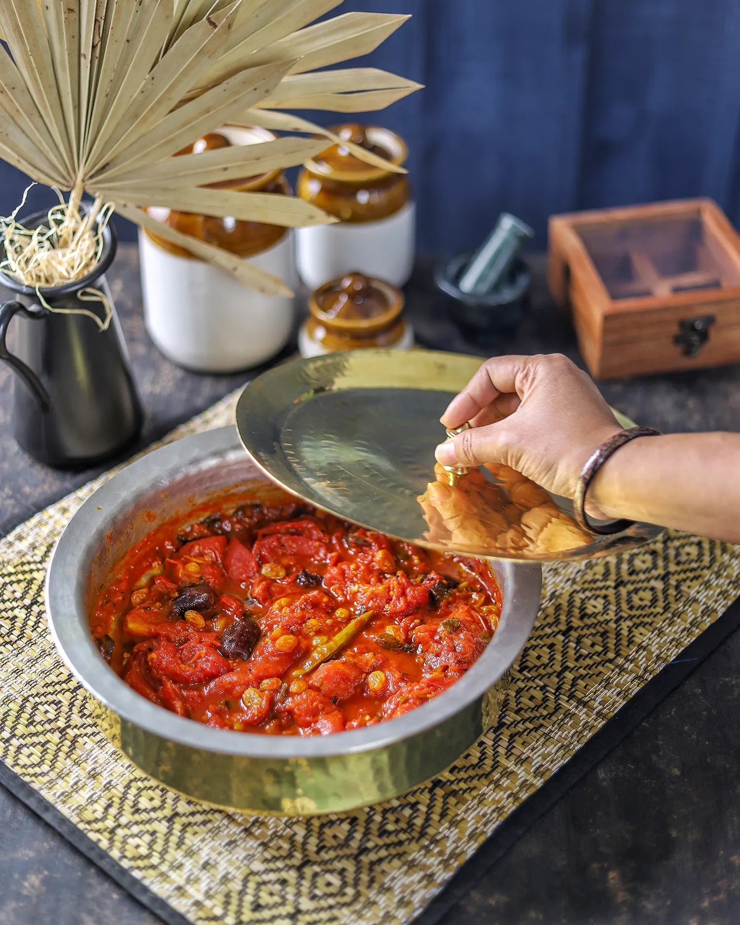 Brass Lagaan - Tin coated with Lid - Kalasians